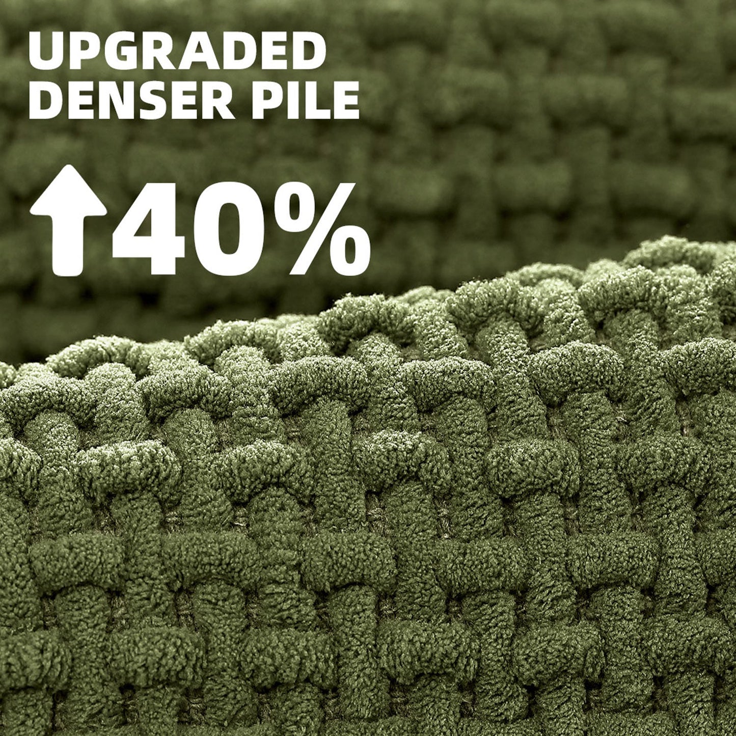 Color&Geometry Upgraded Denser Chenille Pile Bath Mat