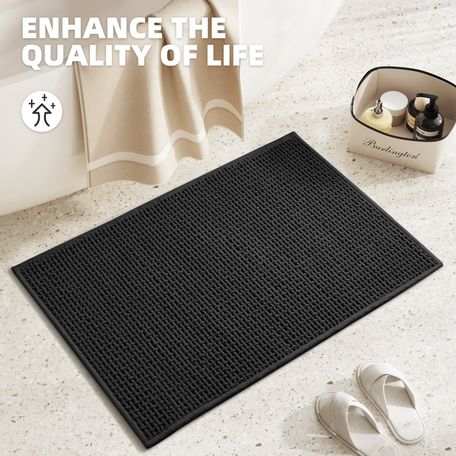 Upgraded Denser Chenille Pile Bath Mat