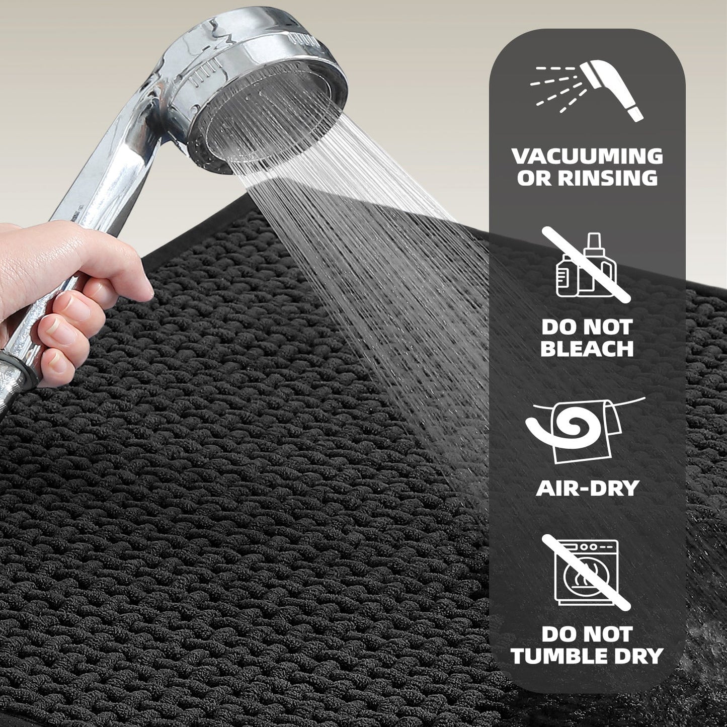 Upgraded Denser Chenille Pile Bath Mat