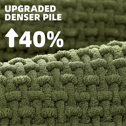 Color&Geometry Upgraded Denser Chenille Pile Bath Mat