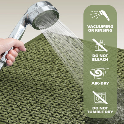 Color&Geometry Upgraded Denser Chenille Pile Bath Mat