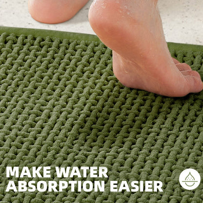 Color&Geometry Upgraded Denser Chenille Pile Bath Mat