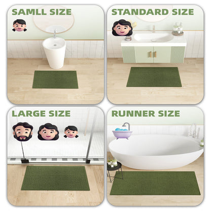 Color&Geometry Upgraded Denser Chenille Pile Bath Mat