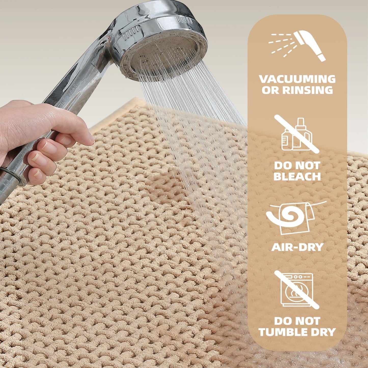 Color&Geometry Upgraded Denser Chenille Pile Bath Mat