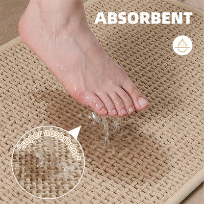 Color&Geometry Upgraded Denser Chenille Pile Bath Mat